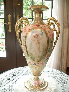 オールドノリタケポートレート花瓶